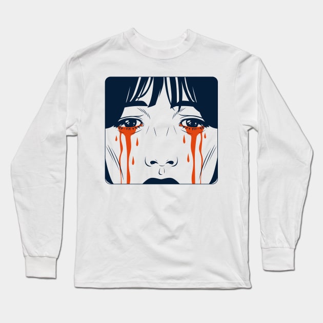 Women Tearing Up Long Sleeve T-Shirt by YungBick